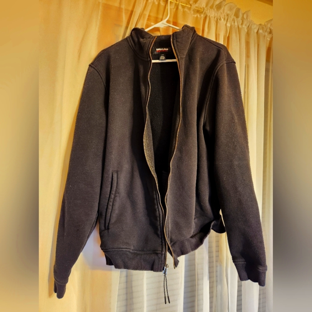 Black Zip-Up Jacket Kirkland Signature L